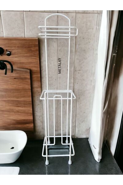 METALAY Туалетний папірник на ніжках, серветниця, аксесуар для ванної кімнати, квадратний, білий