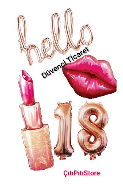 DÜVENCİ TİCARET 18 Year Old Party Decorated Hello Set