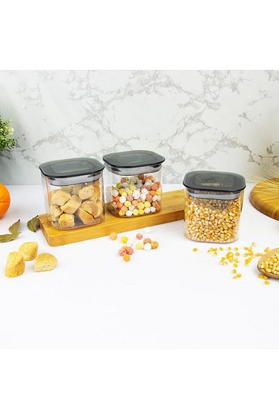 Decobella Set of 3 0.5 Lt. Square Food Container