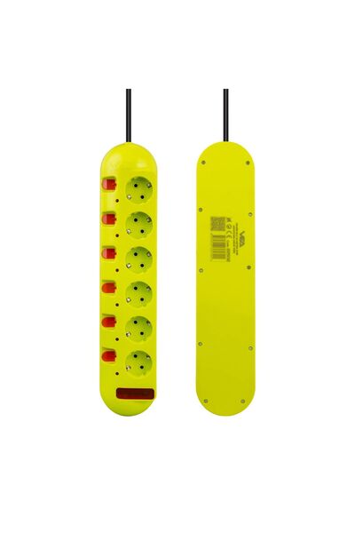 harry 6'LI 1.5 METRE KABLOLU LED GÖSTERGELİ AKIM KORUMA ÇOCUK AYRI ANAHTARLI ...