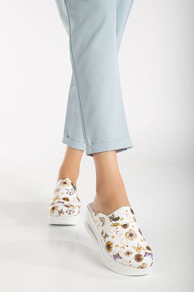 BLUMSABOTERLİK New Patterned Women's Air Sole Sabo Orthopedic Hospital, Doctor, Nurse, Veterinary Slippers