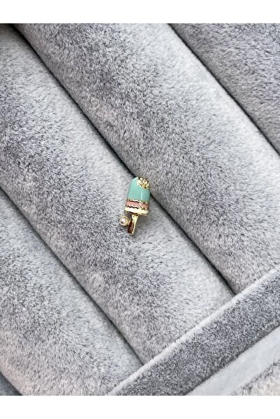 denizden silver Tekli Gümüş Dondurma Küpe