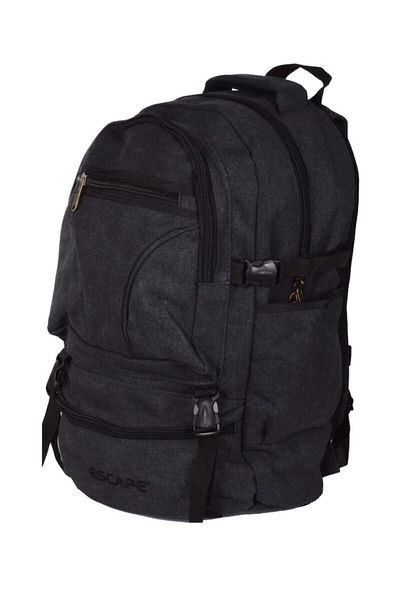 ESCAPE Black Mountaineer Backpack Canvas Fabric 50lt 501 Outdoor Bag
