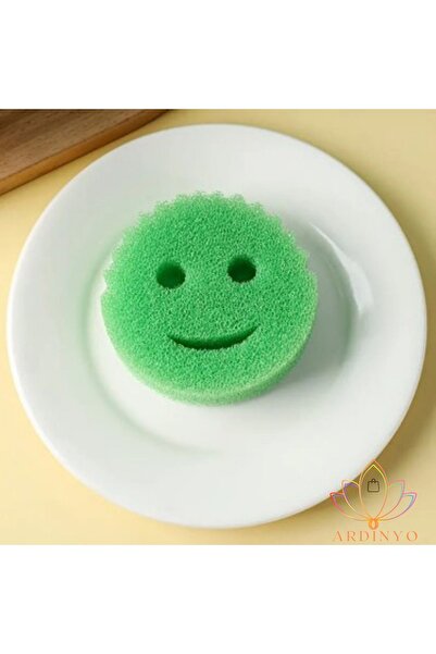 Ardinyo 2 Pieces Magic Smiling Face Shaped - Non-Scratch Kitchen Cleaning Sponge