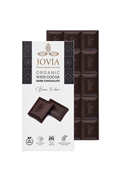 JOVİA ÇİKOLATA Organik Çikolata - %100 Bitter Sade