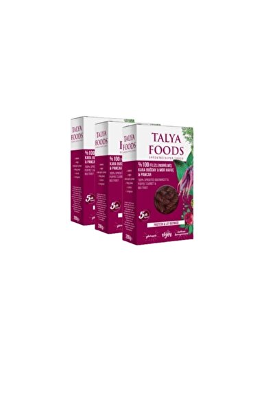 TALYA FOODS Glutensiz Çiğ Karabuğday Mor Havuç & Pancar Makarnası 3x200 G Ava...