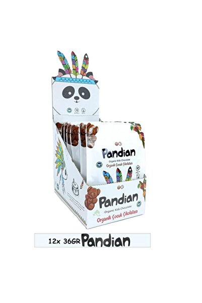 OG natural 12'li Pandian Organik Çocuk Çikolatası 36 Gr