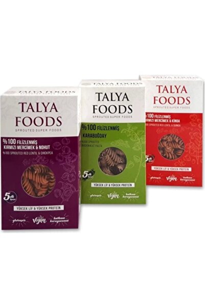 TALYA FOODS Talyafoods Glutensiz & Vegan Klasık 3'lü Makarna Set