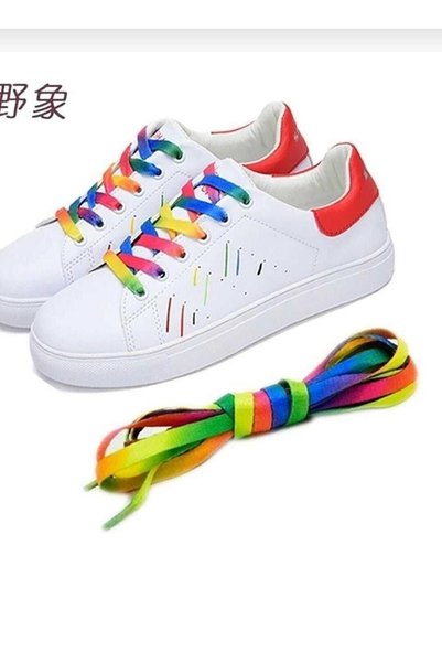 İMREN AKSESUAR Rainbow Colored Sports Shoe Laces 120 cm 1 Pair