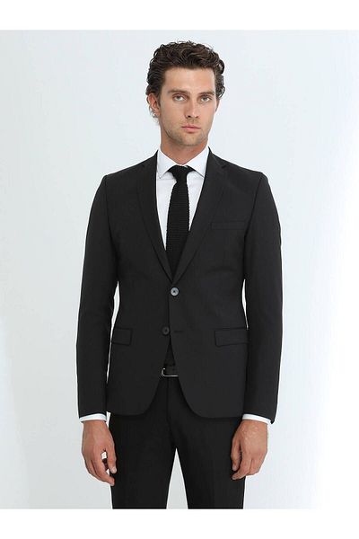 Kip Mona Collar Single Slit Extra Slim Fit Wool Blend Basic 6 Drop Classic Suit
