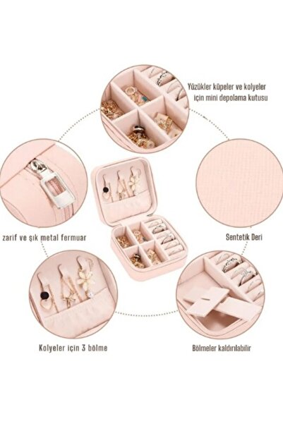 Kitchen Beauty Şık Mücevher Takı Çantası Kolye , Yüzük , Küpe Organizeri Seyehat Takı Çantası Takı Düzenleyici