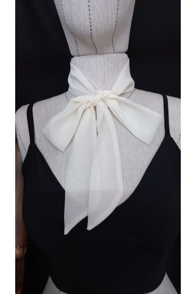 es moda shop وشاح وشاح شيفون متعدد الوظائف من Luda برقبة 150*3 أوف وايت