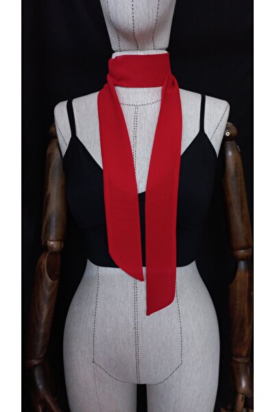 es moda shop Luda Multifunctional Chiffon Kerchief Scarf Neck Tie 150*3 Red