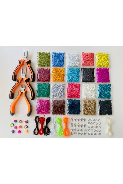 YAĞMUR BİJUTERİ No:66 (3-Piece) Mini Curling Pliers, Anchor and Nose Pliers Hobby Jewelry Making Set (fimo, closing, fishing line)