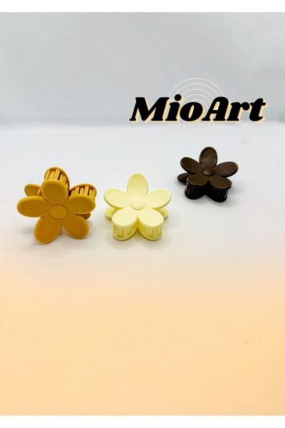 MioArt Γυναικείο Σετ 3 πολύχρωμες φουρκέτες Daisy Daisy (φουρκέτα 6 εκ.)