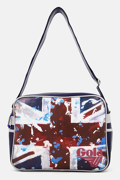 Gola Men Printed Crossbody Bag 27 H x 35 L x 12 W cm, Navy Combo