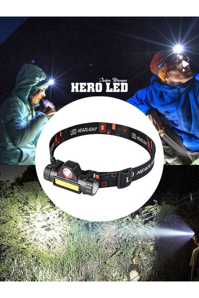 Hero Led Hl-5510 5 Watt Şarj Edilebilir Kafa Feneri Kafa Lambası Maden Kamp F...