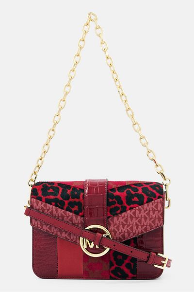 Michael Kors Women Textured Cross Body Bag 22 L x 15 H x 4,5 W cm, Maroon