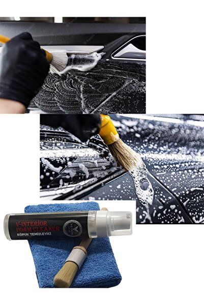 MeyZone Oto Araç Detaylı Temizlik Fırça Bez Ve Köpük Seti Oto Araba Yıkama Klima Temizleme Seti