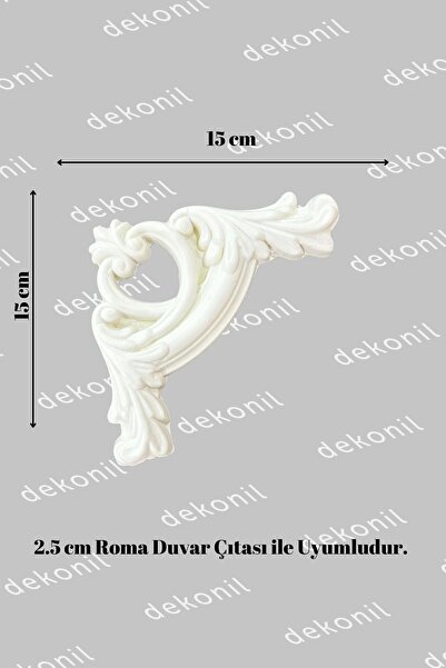Dekonil Eagle Ps Boyanabilir 2.5cm Çıta Geçmeli Köşe Motifi
