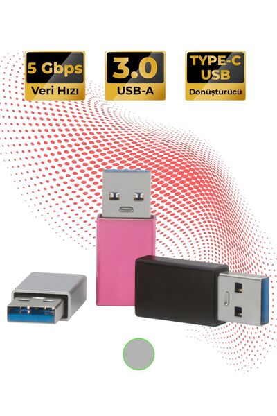 TTAF محول عالي السرعة من النوع C إلى USB-A 3.0 - رمادي