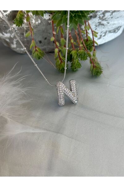 Brillo الصلب الزركون حجر مرصع Dorical الأفعى سلسلة N قلادة الرسالة