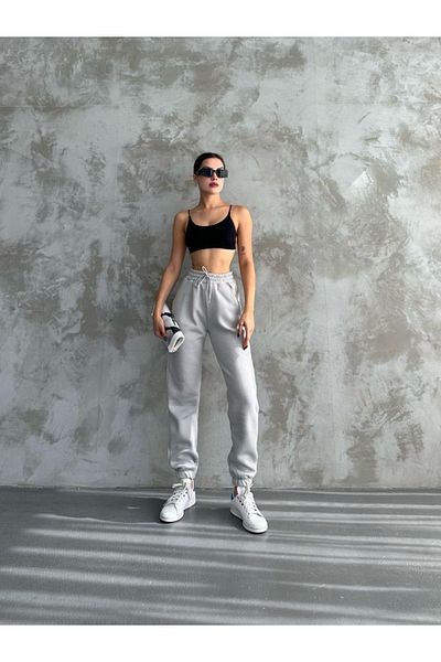 CAST COLLECTİON Γυναικείο γκρι Oversize Sweatpants