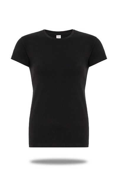FSM1453 Tricou din bumbac cu mânecă scurtă, cu decolteu în formă de O, din lycra -2103