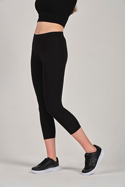 FSM1453 جوارب نسائية من القطن الليكرا باللون الأسود - مقاس كابري