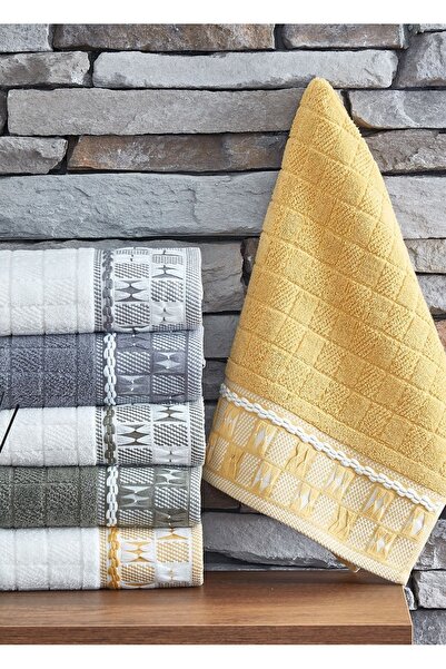 Dantela Код-9000 50x90 Набір бавовняних рушників - 6 шт. Різнокольорові