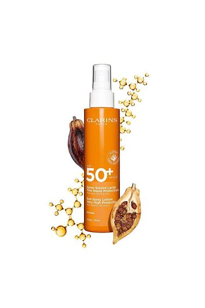 Clarins SPF50+ 150ML Sunscreen Lotion - Sun Spray Lotion, Very High Protection
