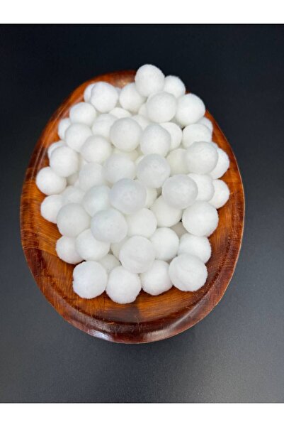 KARAASLAN Beyaz Yumuşak Ponpon Silikon 200 Adet 2 Cm -20 Mm