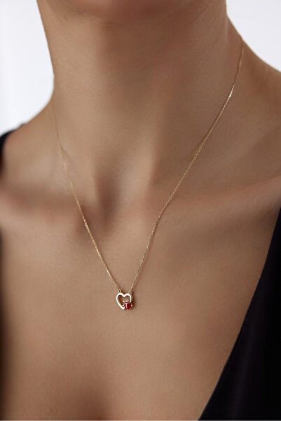 ADOR Uğur Böcekli Kalp Kolye