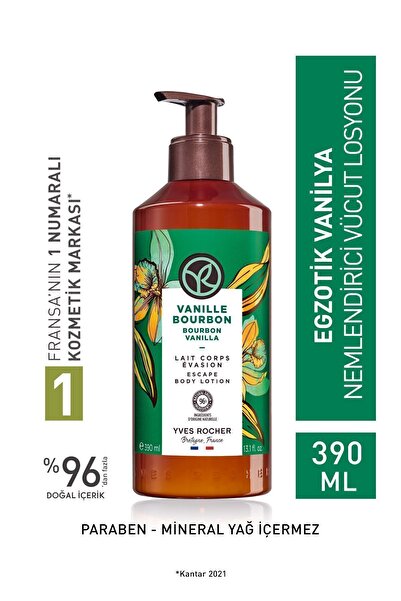 Yves Rocher Nemlendirici Vücut Losyonu - Egzotik Vanilya 390ml / Şampuan Masaj Fırçası Hediyeli