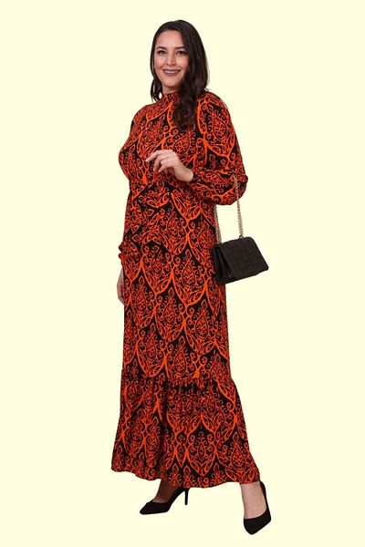 NEFASET Judge Collar Pleated Women's Dress