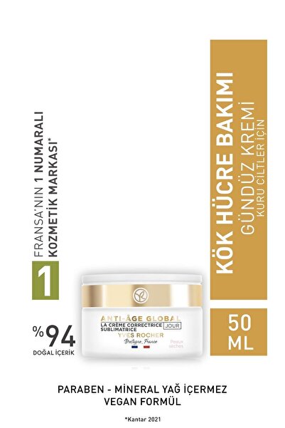Yves Rocher Yaşlanma Karşıtı Hyaluronik Asit Kuru Cilt Gündüz Kremi / Şampuan...