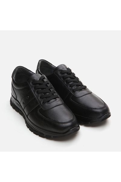 Hotiç Schwarze Sneakers aus echtem Leder für Herren