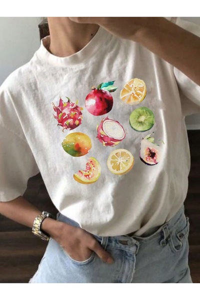 Jose Clothing Tricou oversize imprimat din bumbac organic