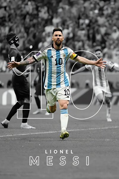 Teona Ahşap Ahşap Lionel Messi Arjantin Duvar Poster