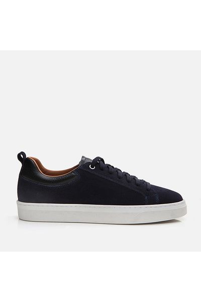 Hotiç Marineblaue Freizeitschuhe aus echtem Leder für Herren