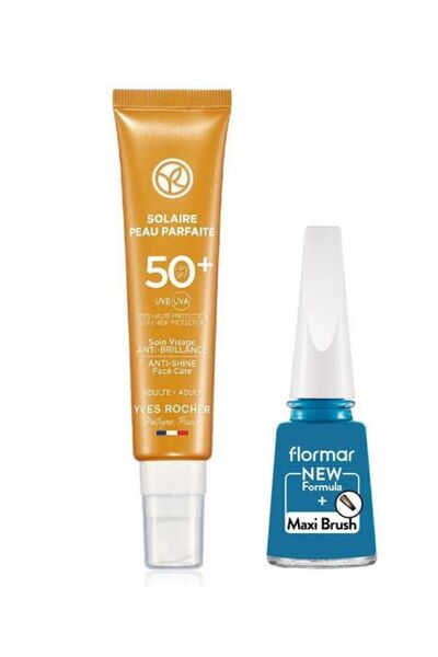 Yves Rocher Yüz Güneş Kremi - SPF 50+ - Parlama Karşıtı - Flormar Oje
