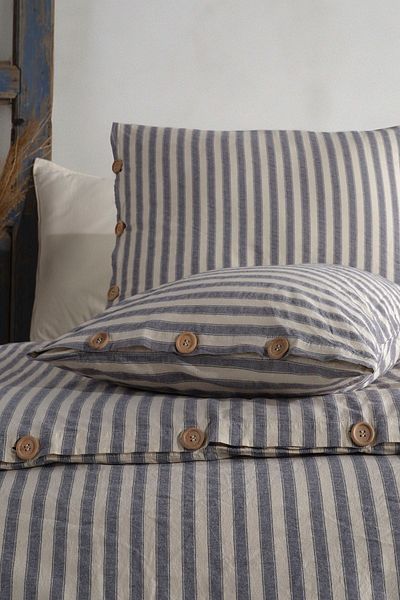 Macas Home Bluesky 100% βαμβακερή κλωστή βαμμένη πλενόμενη μονή παπλωματοθήκη 160*220