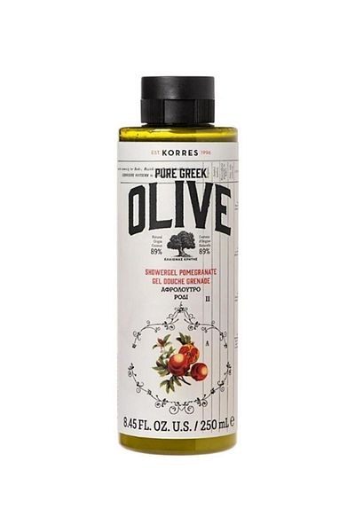 korres GREEK OLVES AND POMEGRANATE RENEWING BODY CLEANER FOAM SHOWER GEL 250ML