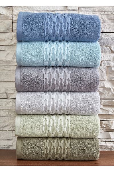 Dantela Βαμβακερό 50x90cm Σετ πετσετών χεριών 6 τεμαχίων - Κωδικός 9040