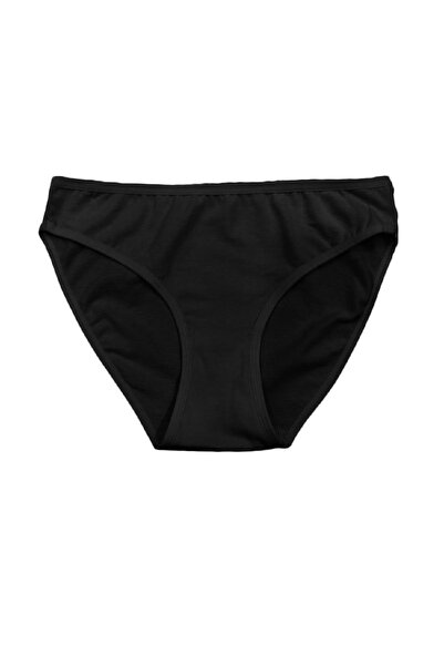 FSM1453 Γυναικεία βαμβακερά ραβδώσεις κανονική μέση Lycra Bikini Slip Panties 3 Pack - 3054