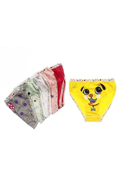 Tutku 12 Pack Girls Elastane Back Printed Bato