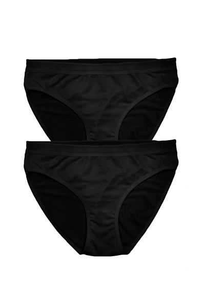 FSM1453 Chiloți din lycra pentru bikini clasici din țesătură ușoară și subțire pentru femei, pachet de 2 - 3030