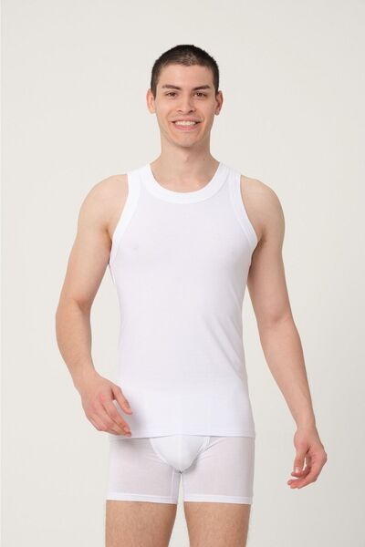 FSM1453 Чоловічий бавовняний топ з ліфом на бретельках і лікрами -1022