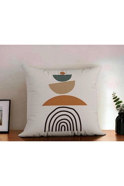 ZOOBİ DOOBİ Surrealist Ethnic African 3d Digital Printed Pillow Cushion Cover - Single