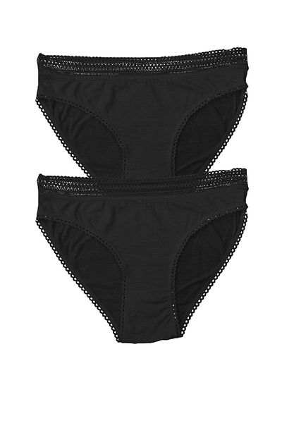 FSM1453 Bikini cu talie normală modal pentru femei, slip din lycra, pachet de 2 -3032